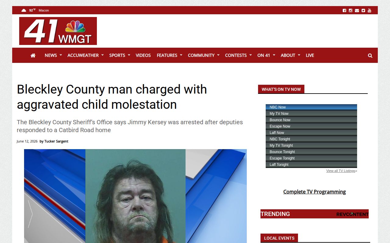 41NBC Bleckley County arrest news story with sheriff-sourced record context